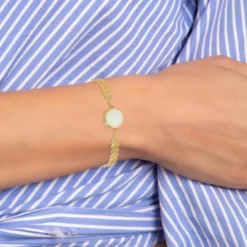 So Charm BijouxBracelet Femme So Charm - B3342-BLANC - Bracelet Mode Doré