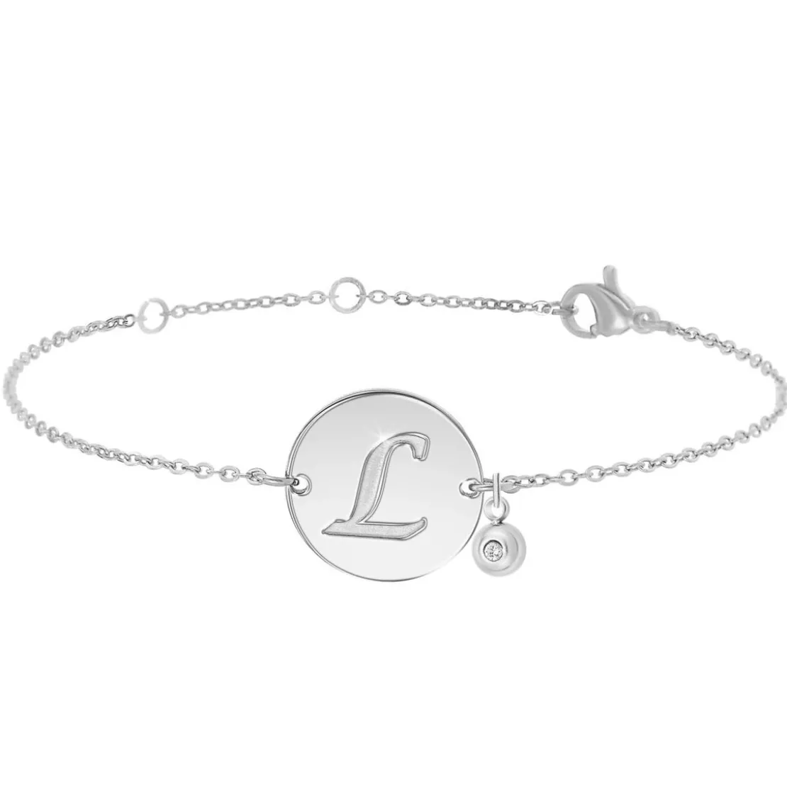 So Charm BijouxBracelet Femme So Charm - BD2281-ARGENT-L-DIAMANT - Bracelet Initial Argenté