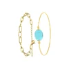 So Charm BijouxBracelet Femme So Charm - B2369-DORE+B2492-TURQUOISE - Bracelet Mode Doré