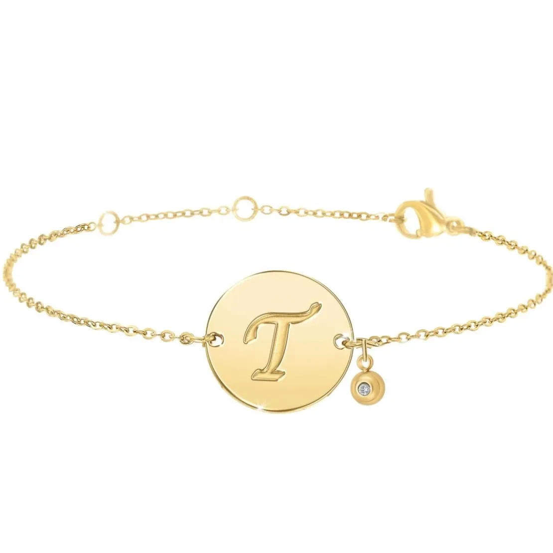 So Charm BijouxBracelet Femme So Charm - BD2281-DORE-T-DIAMANT - Bracelet Initial Doré