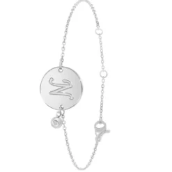 So Charm BijouxBracelet Femme So Charm - BD2281-ARGENT-N-DIAMANT - Bracelet Initial Argenté