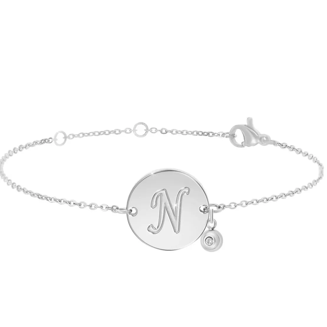 So Charm BijouxBracelet Femme So Charm - BD2281-ARGENT-N-DIAMANT - Bracelet Initial Argenté