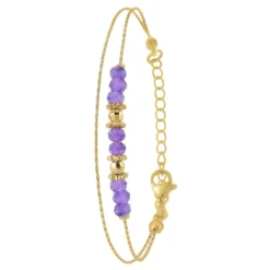 So Charm BijouxBracelet Femme So Charm - B4174-VIOLET - Bracelet Mode Doré