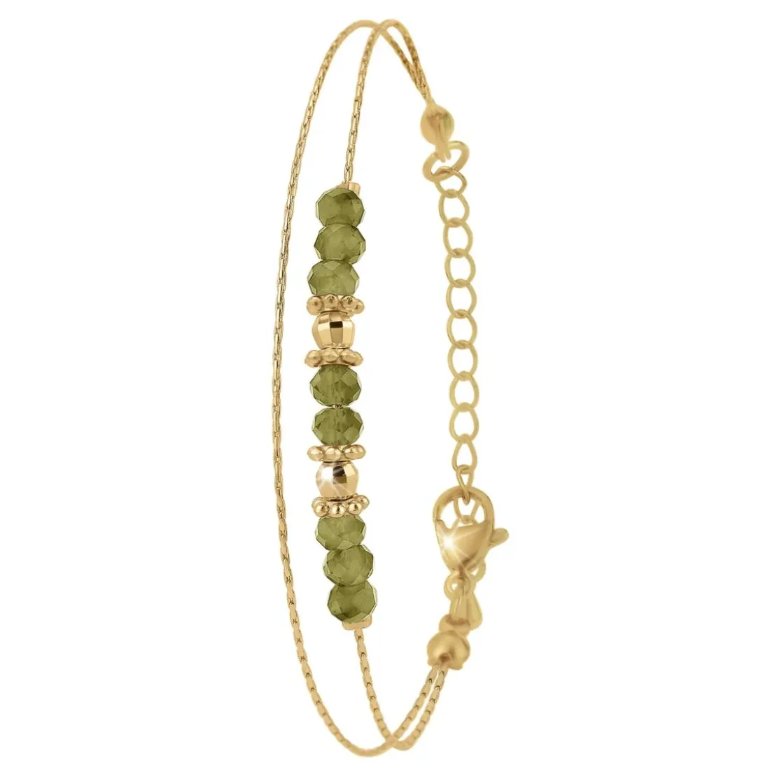 So Charm BijouxBracelet Femme So Charm - B4174-VERT - Bracelet Mode Doré
