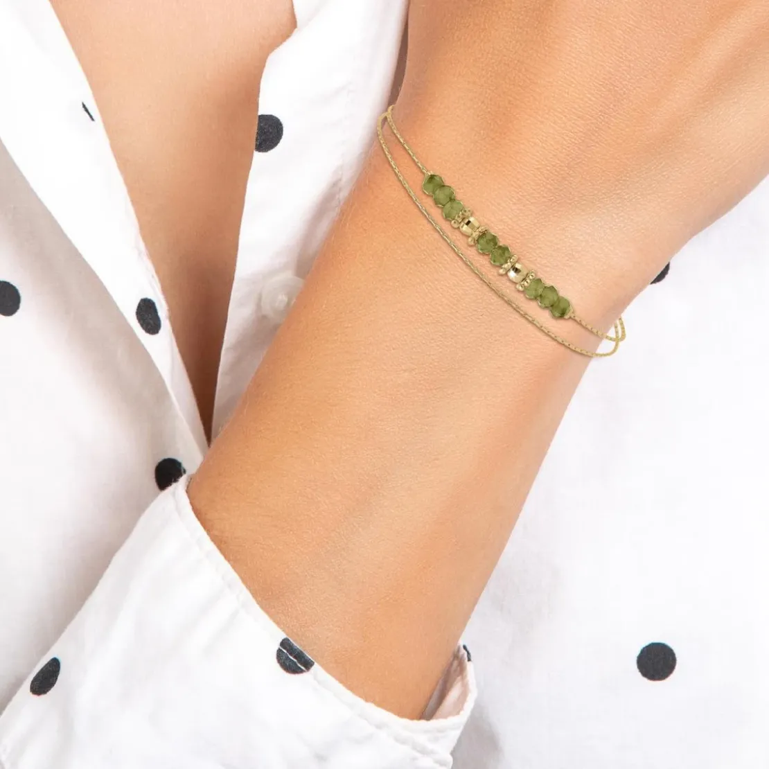 So Charm BijouxBracelet Femme So Charm - B4174-VERT - Bracelet Mode Doré