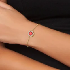 So Charm BijouxBracelet Femme So Charm - B2125-ROUGE - Bracelet Mode Doré