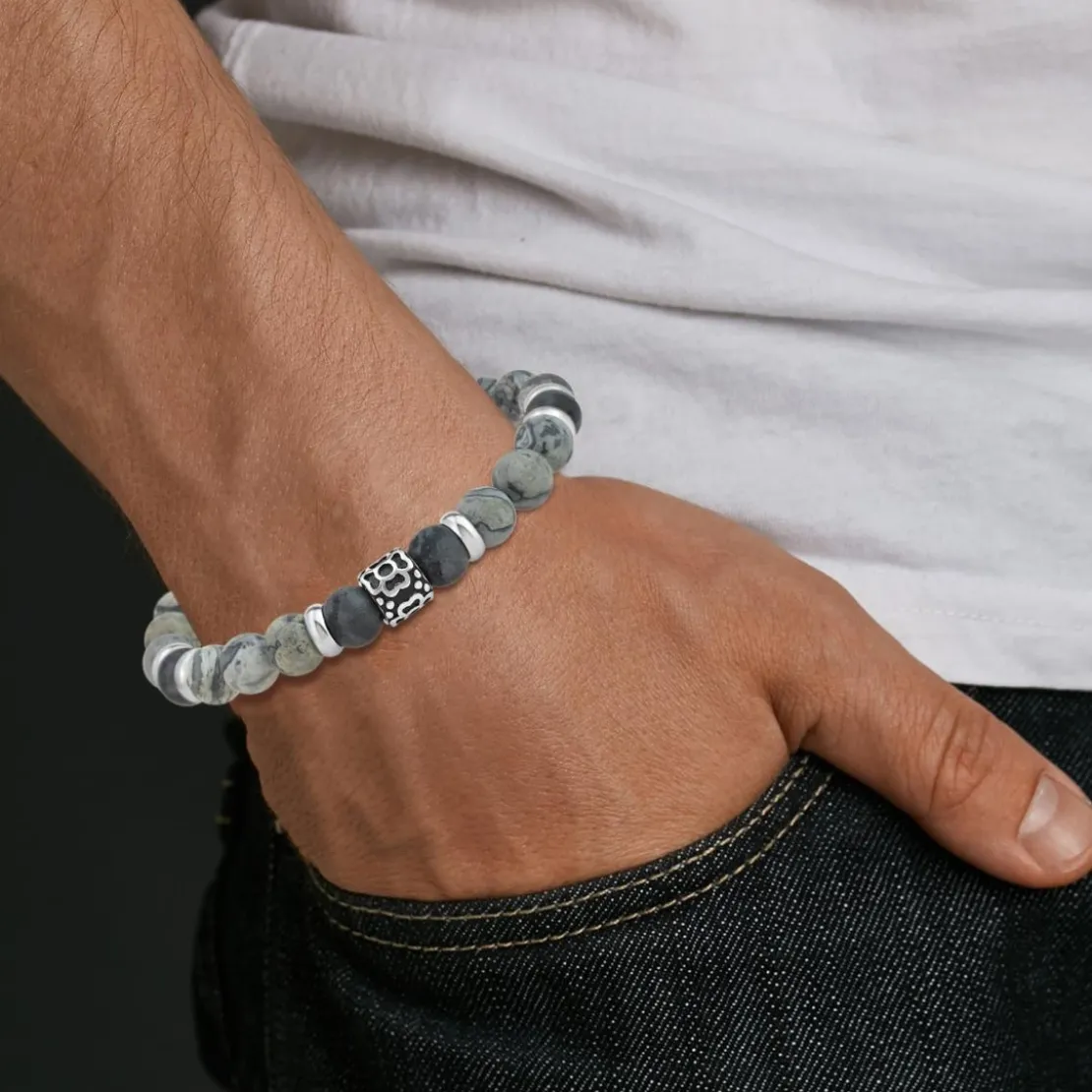So Charm BijouxBracelet Homme So Charm - B4279-GRIS - Bracelet Mode Gris