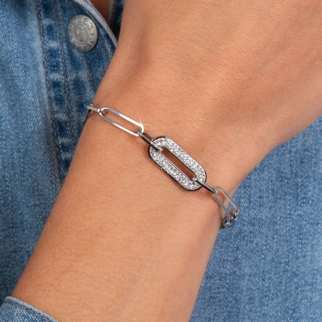So Charm BijouxBracelet par So Charm® ornée de cristaux Swarovski® BS2462-ARGENT