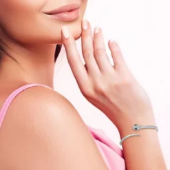 So Charm BijouxBracelet serpent par So Charm® ornée de cristaux Swarovski® BS1886-ARGENT