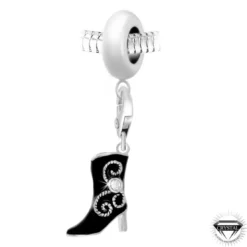 So Charm BijouxCharm perle botte noir orné de cristaux Swarovski par SC Crystal Paris®