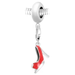 So Charm BijouxCharm perle chaussure rouge orné de cristaux Swarovski par SC Crystal Paris®