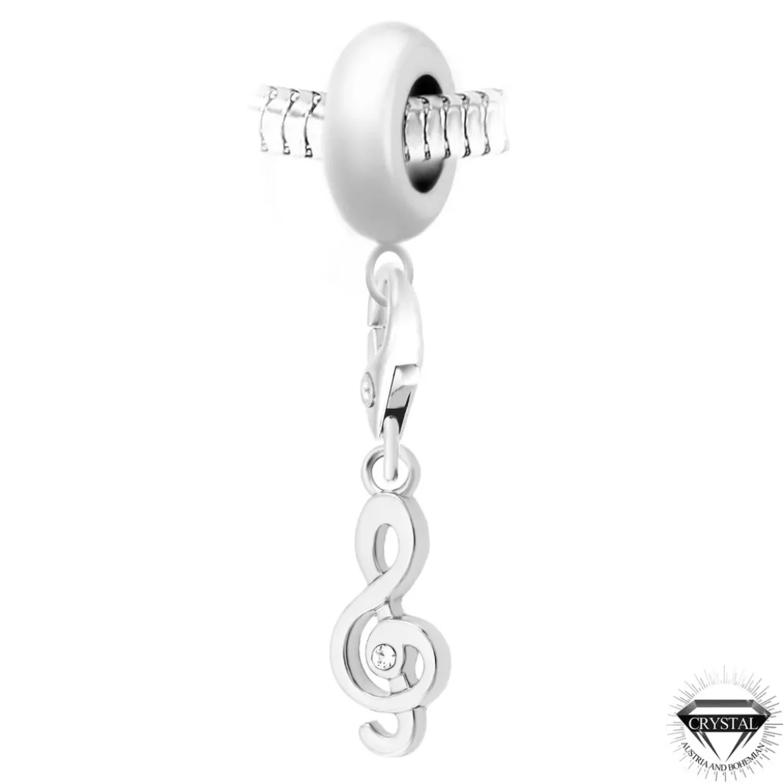 So Charm BijouxCharm perle clé de Sol orné de cristaux Swarovski par SC Crystal Paris®
