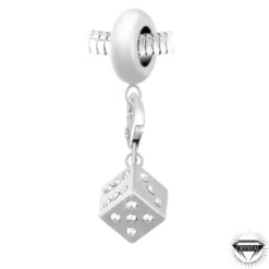 So Charm BijouxCharm perle Dé orné de cristaux Swarovski par SC Crystal Paris®