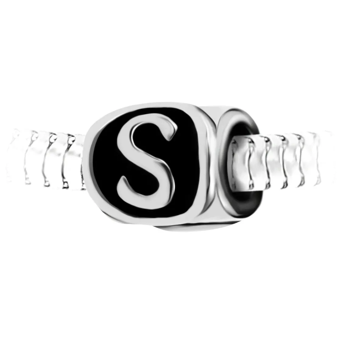 So Charm BijouxCharm perle lettre S en acier par SC Crystal