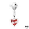 So Charm BijouxCharm perle love dans cœur orné de cristaux Swarovski par SC Crystal Paris®