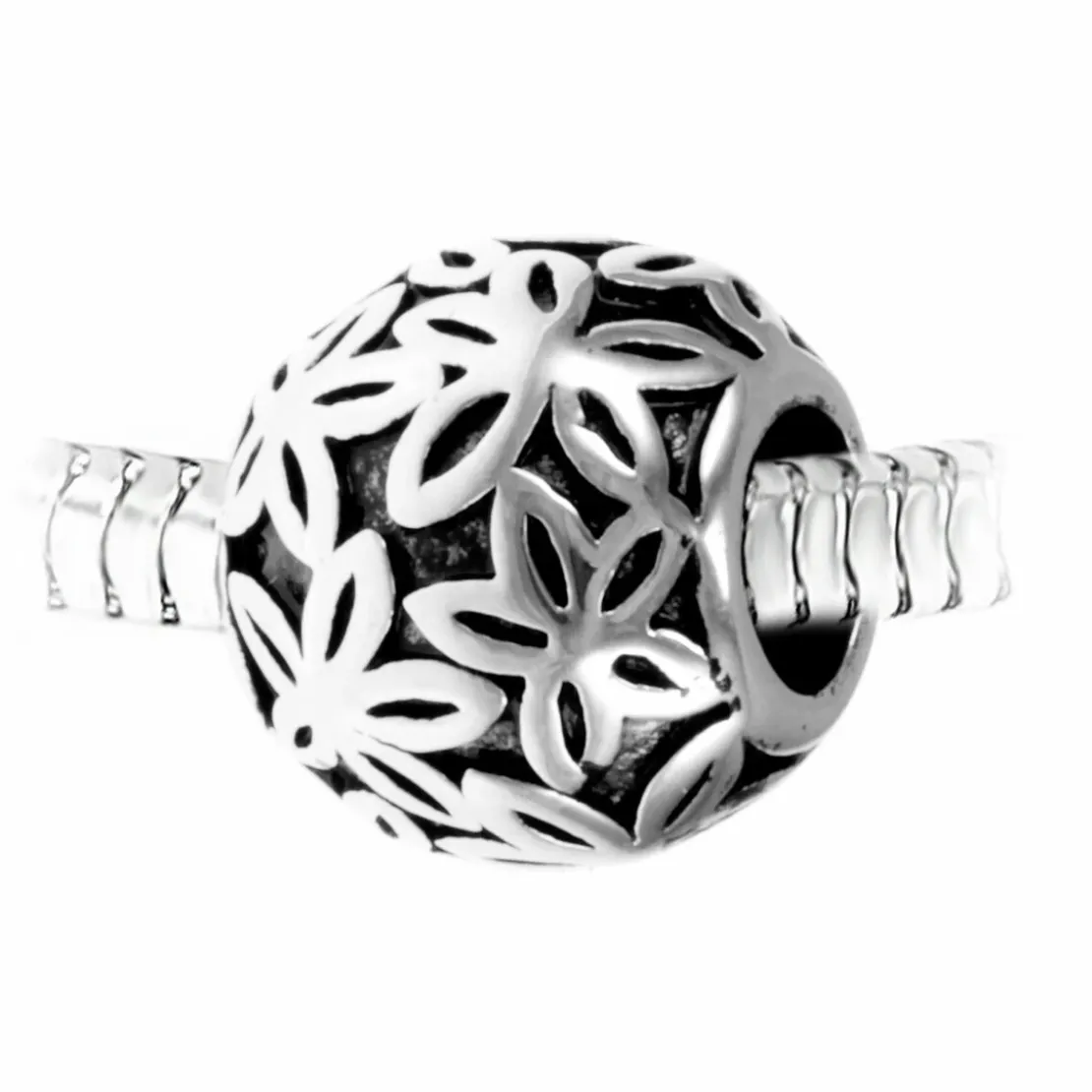 So Charm BijouxCharm perle ornemental Fleurs acier par SC Crystal