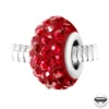 So Charm BijouxCharm perle pavé de cristaux rouges et acier par SC Crystal