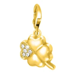 So Charm BijouxCharms Et PerlesSo Charm - CH1005-DORE-BLANC - Charm Trèfle