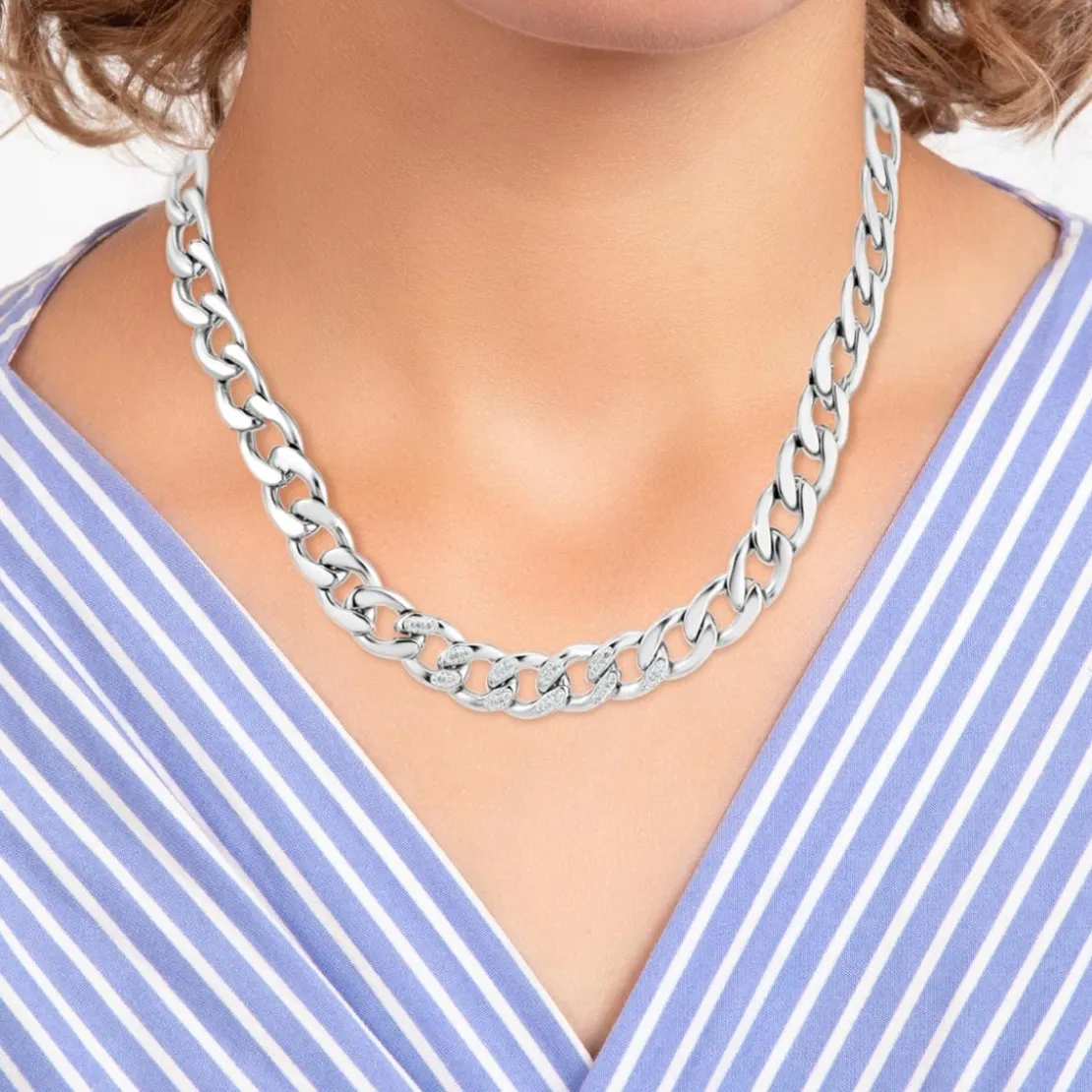 So Charm BijouxCollier Argenté avec Cristaux scintillants SoCharm