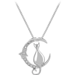 So Charm BijouxCollier chat par So Charm® ornée de cristaux Swarovski® BS1542-ARGENT-CRYS