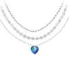 So Charm BijouxCollier coeur par So Charm® ornée de cristaux Swarovski® BS4410-BEBL-SN016+B2392-ARGENT+B2385-ARGENT