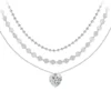 So Charm BijouxCollier coeur par So Charm® ornée de cristaux Swarovski® BS4410-CRYS-SN016+B2392-ARGENT+B2385-ARGENT