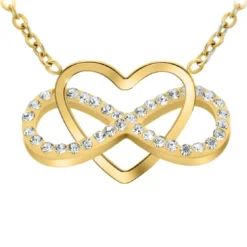 So Charm BijouxCollier cœur et infini par So Charm® ornée de cristaux Swarovski® BS2845-DORE