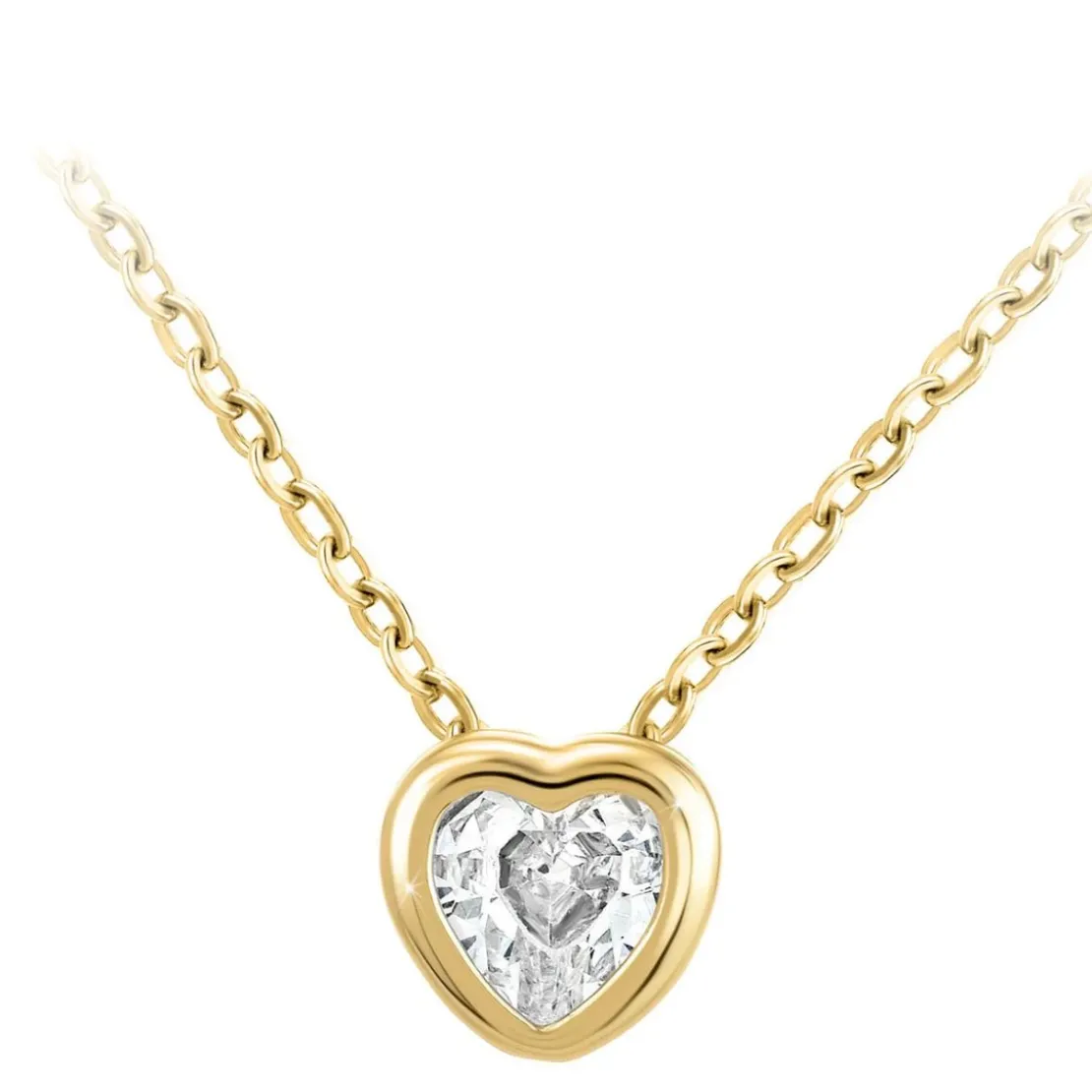 So Charm BijouxCollier cœur par So Charm® ornée de cristaux Swarovski® BS3084-DORE
