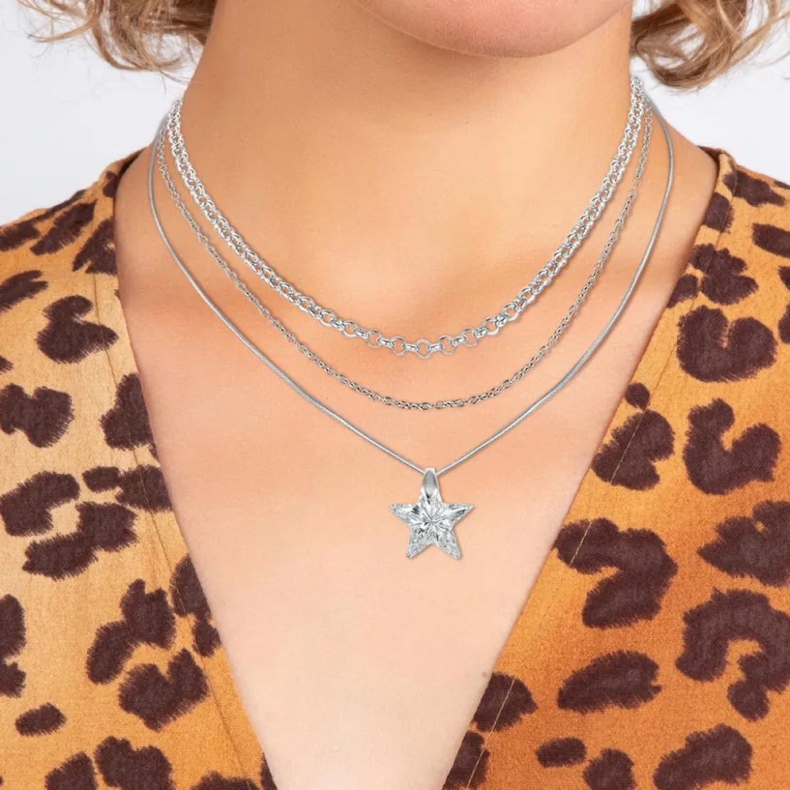 So Charm BijouxCollier et pendentif So Charm Argent Collier étoile par So Charm® ornée de cristaux Swarovski® BS4401-CRYS-SN016+B2378-ARGENT+B2382-ARGENT