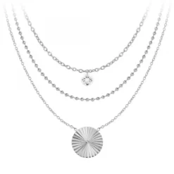 So Charm BijouxCollier Femme So Charm - B2115-ARGENT+B2382-ARGENT-10001-CRYS+B2385-ARGENT - Colliers Mode Argentés