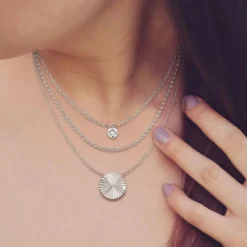 So Charm BijouxCollier Femme So Charm - B2115-ARGENT+B2382-ARGENT-10001-CRYS+B2385-ARGENT - Colliers Mode Argentés