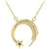 So Charm BijouxCollier Femme So Charm - BD3301-DORE-DIAMANT-NOIR - Collier Mode Doré