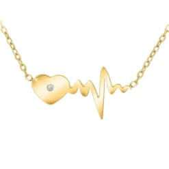 So Charm BijouxCollier Femme So Charm - BD2757-COLLIER-DORE-DIAMANT-BLANC - Collier Coeur Doré