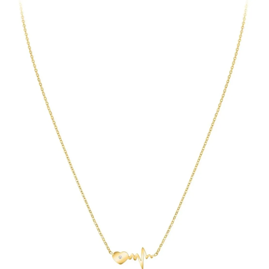 So Charm BijouxCollier Femme So Charm - BD2757-COLLIER-DORE-DIAMANT-BLANC - Collier Coeur Doré