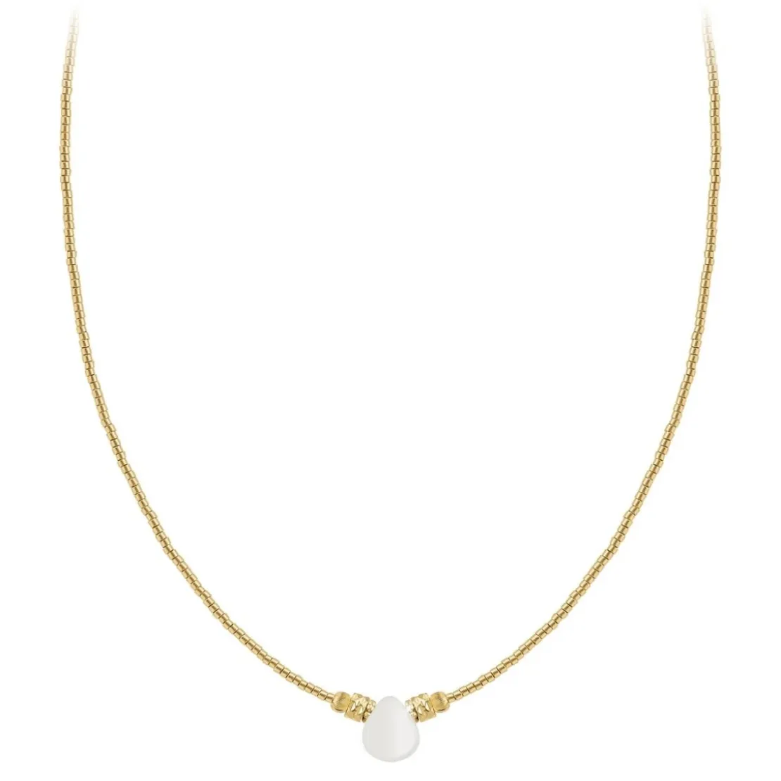 So Charm BijouxCollier Femme So Charm - B4179-BLANC - Collier Mode Doré