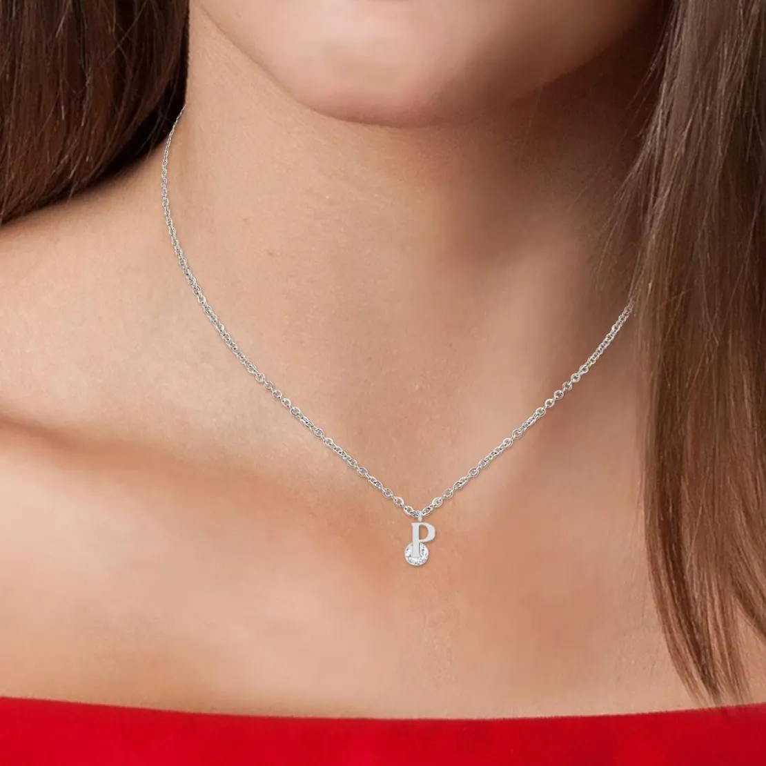 So Charm BijouxCollier Femme So Charm - B1498-P - Collier Initiale Argenté