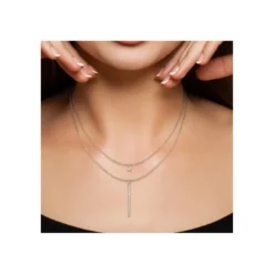 So Charm BijouxCollier Femme So Charm - B2274-ARGENT+B2382-ARGENT-10004-WHITE - Collier Mode Argenté