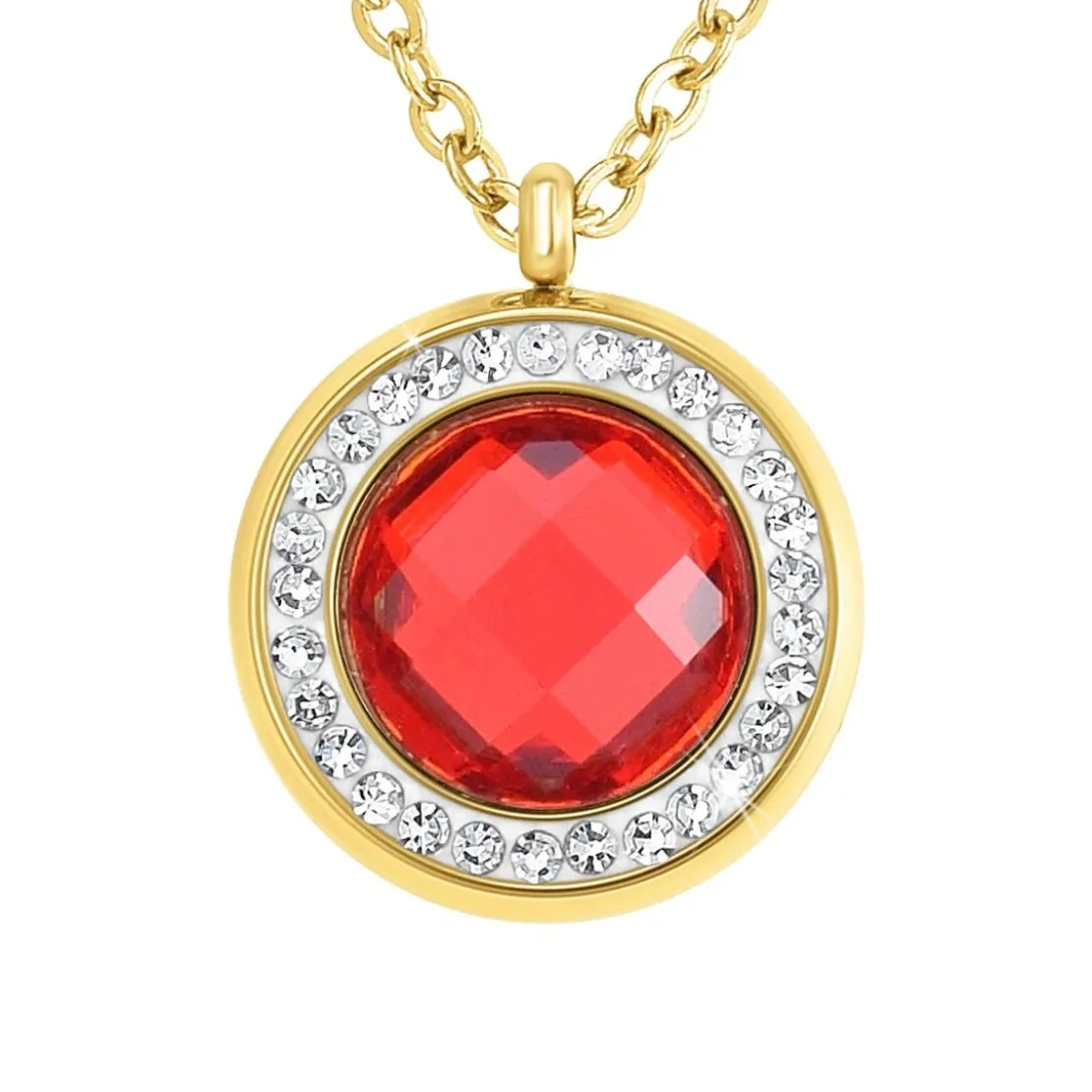 So Charm BijouxCollier Femme So Charm - B2126-ROUGE - Collier Mode Doré