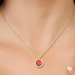 So Charm BijouxCollier Femme So Charm - B2126-ROUGE - Collier Mode Doré