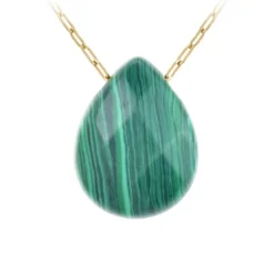 So Charm BijouxCollier Femme So Charm - B2498-MALACHITE - Collier Mode Doré
