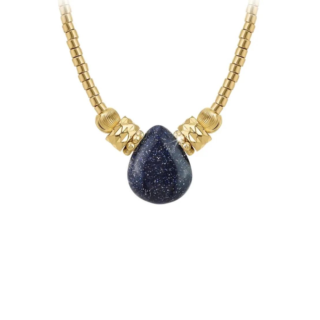 So Charm BijouxCollier Femme So Charm - B4179-BLEU - Collier Mode Doré
