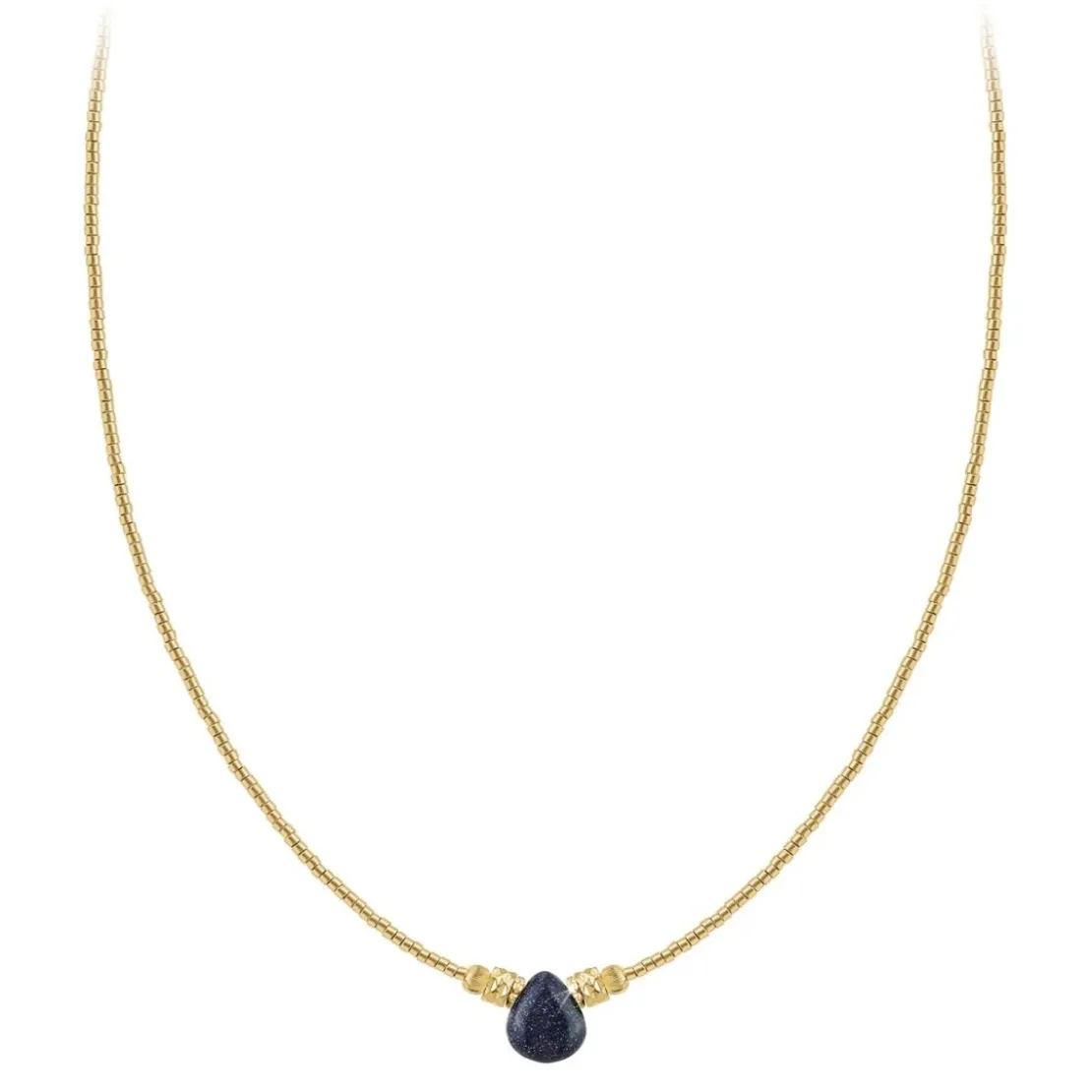 So Charm BijouxCollier Femme So Charm - B4179-BLEU - Collier Mode Doré
