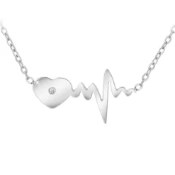 So Charm BijouxCollier Femme So Charm - BD2757-COLLIER-ARGENT-DIAMANT-BLANC - Collier Coeur Argenté