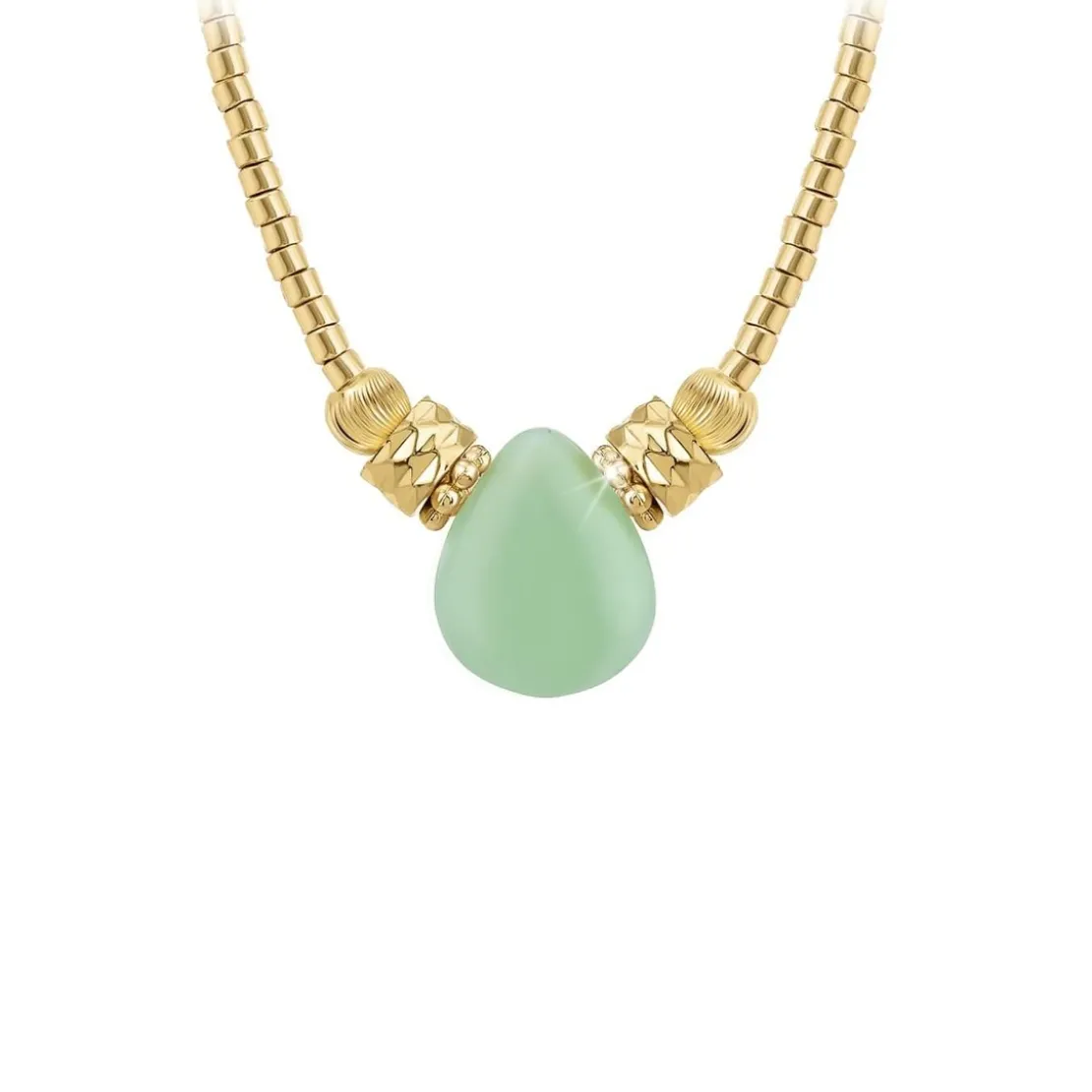So Charm BijouxCollier Femme So Charm - B4179-VERT - Collier Mode Doré