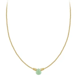 So Charm BijouxCollier Femme So Charm - B4179-VERT - Collier Mode Doré