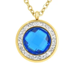 So Charm BijouxCollier Femme So Charm - B2126-BLEU - Collier Mode Doré