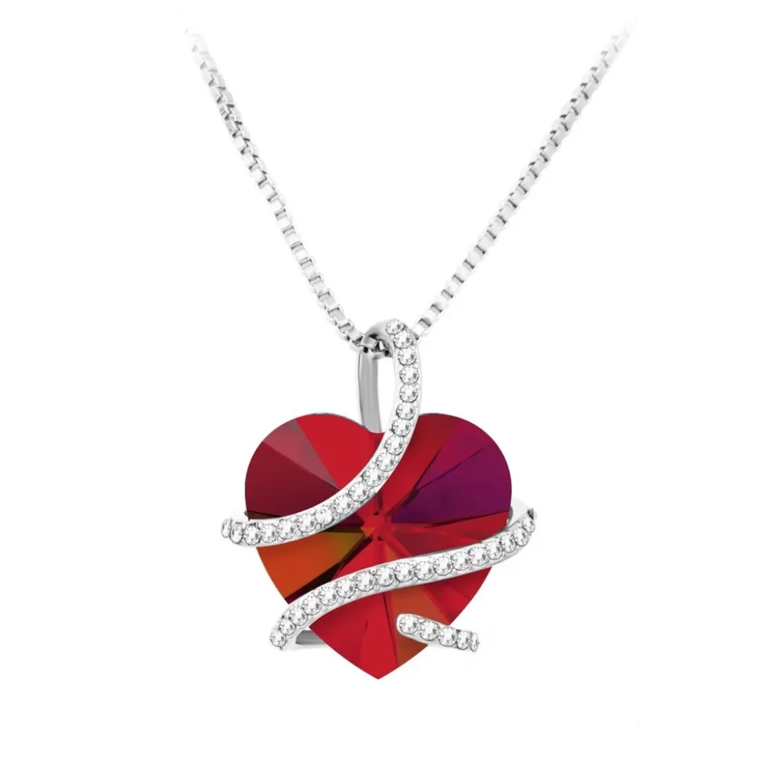 So Charm BijouxCollier Femme So Charm - BS1409-RED - Collier Coeur Argenté