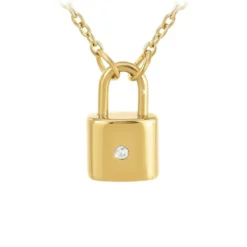 So Charm BijouxCollier Femme So Charm - BD3169-DORE-DIAMANT - Collier Cadenas Doré