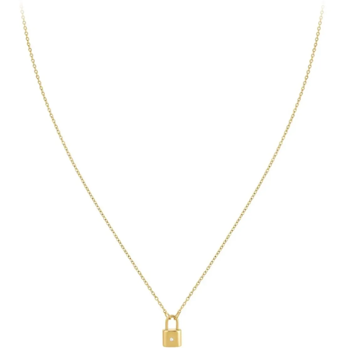 So Charm BijouxCollier Femme So Charm - BD3169-DORE-DIAMANT - Collier Cadenas Doré