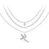So Charm BijouxCollier fée par So Charm® ornée de cristaux Swarovski® BS065-SN016-CRYS+B2385-ARGENT+B2382-ARGENT-10001-CRYS